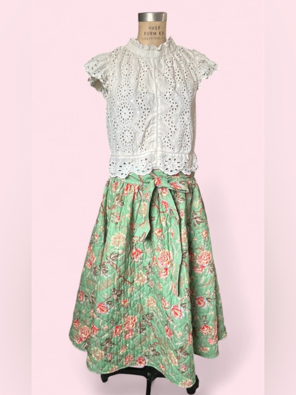 Loeffler Randall Quilt Skirt in Gorgeous Spring Floral Print